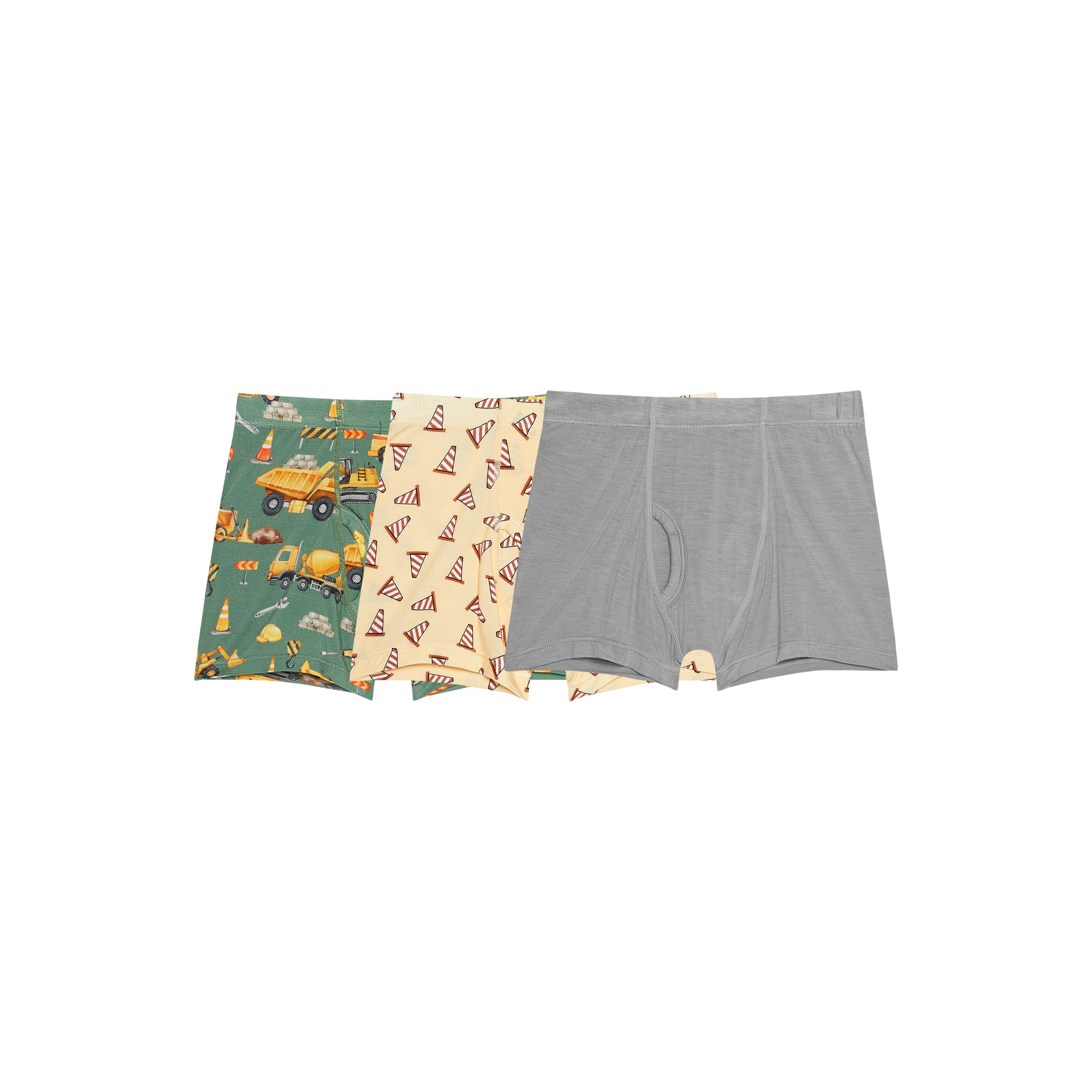 Posh Peanut Boys 3Piece Boxer Brief Set in Crawford Construction