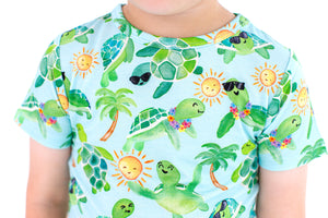 Birdie Bean Myrtle Turtles 2-piece Short Sleeve Kids Pajamas with Shorts