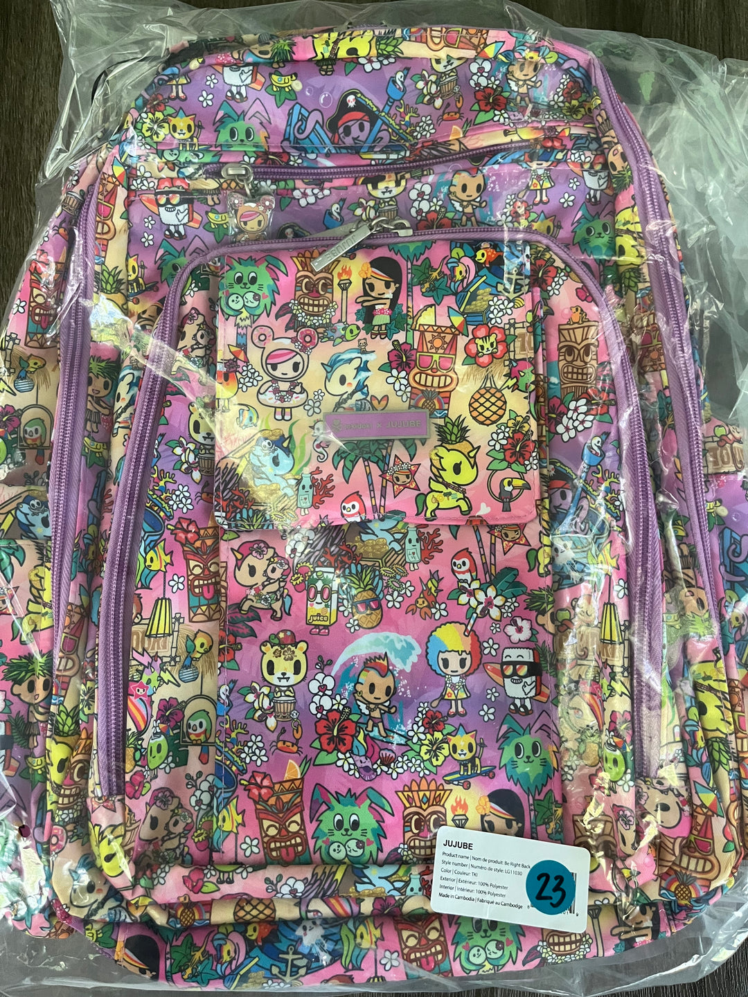 JuJuBe x Toki Doki Be Right Back Backpack Diaper Bag in Toki Tiki