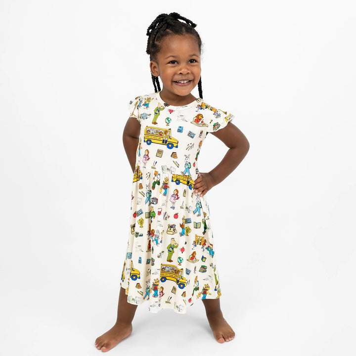 back to school mini dress Emerson and Friends Arthur™ Back To School Short Sleeve Twirl Dress