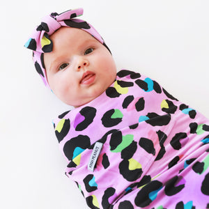Shop Posh Peanut Luxe Bow Headband in Electric Leopard at Purple Owl Boutique