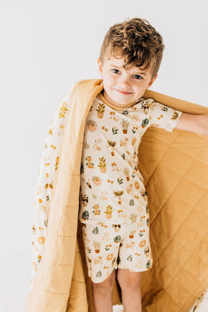 Shop The Sleepy Sloth Whiskers & Wallflowers Cat 2 piece Jammies Pajamas with Shorts at Purple Owl Boutique