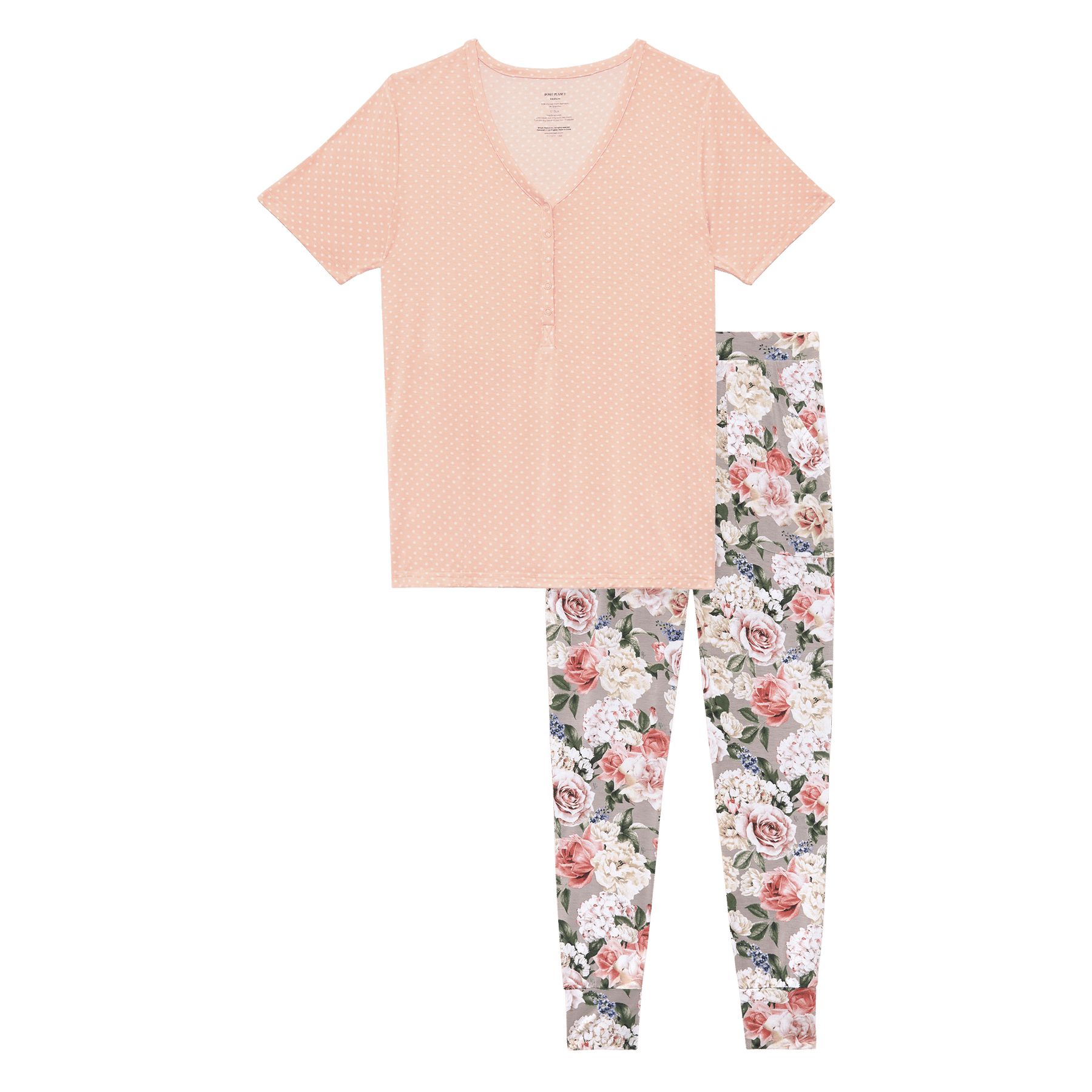 Posh Peanut Women Short Sleeve Loungewear in Cassie Purple Owl